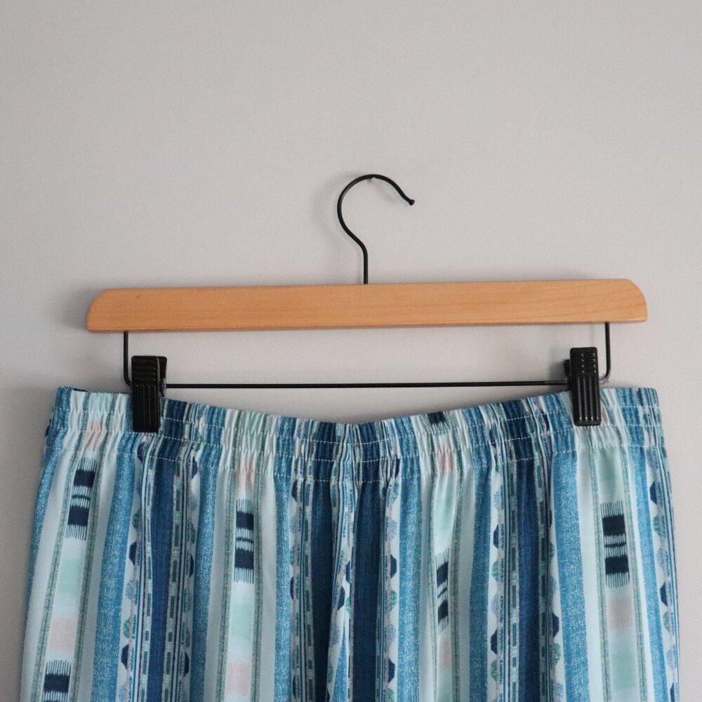 BCBG MaxAzria Cedric Ikat Vertical Striped Crop High Rise Summer Trouser Pants M - Picture 6 of 12